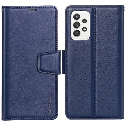 HANMAN Mill Series for Samsung Galaxy A52 4G / 5G / A52s 5G Wallet Case PU Leather Stand Magnetic Clasp Shockproof Cover