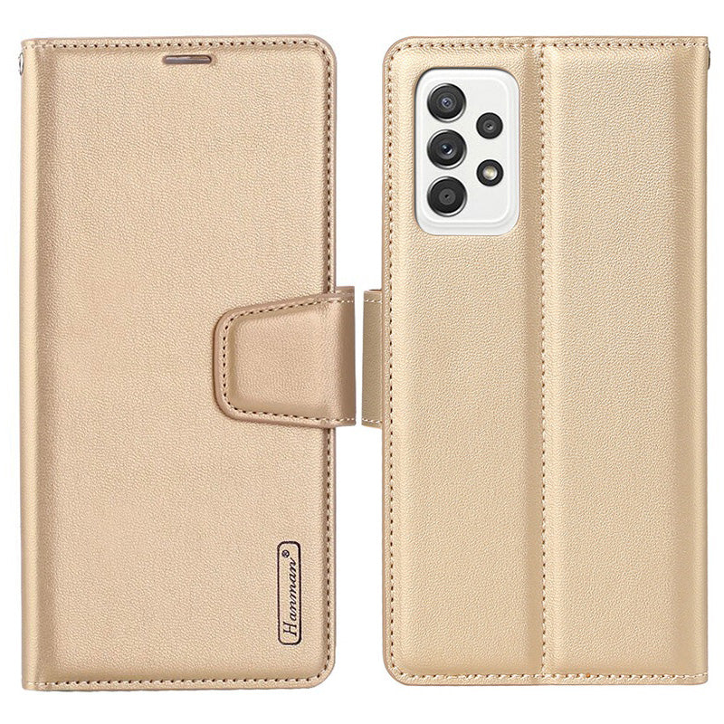 HANMAN Mill Series for Samsung Galaxy A52 4G / 5G / A52s 5G Wallet Case PU Leather Stand Magnetic Clasp Shockproof Cover