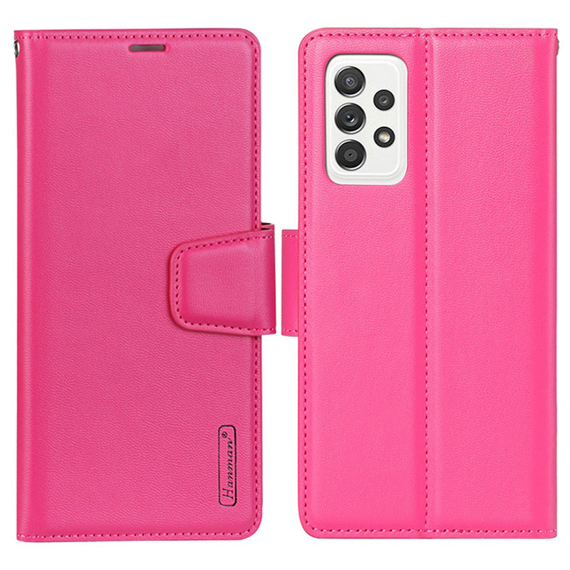 HANMAN Mill Series for Samsung Galaxy A52 4G / 5G / A52s 5G Wallet Case PU Leather Stand Magnetic Clasp Shockproof Cover