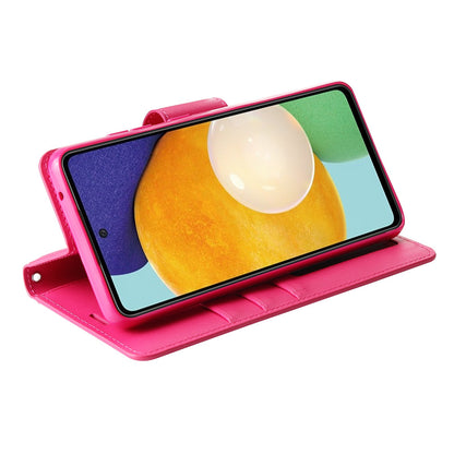 HANMAN Mill Series for Samsung Galaxy A52 4G / 5G / A52s 5G Wallet Case PU Leather Stand Magnetic Clasp Shockproof Cover