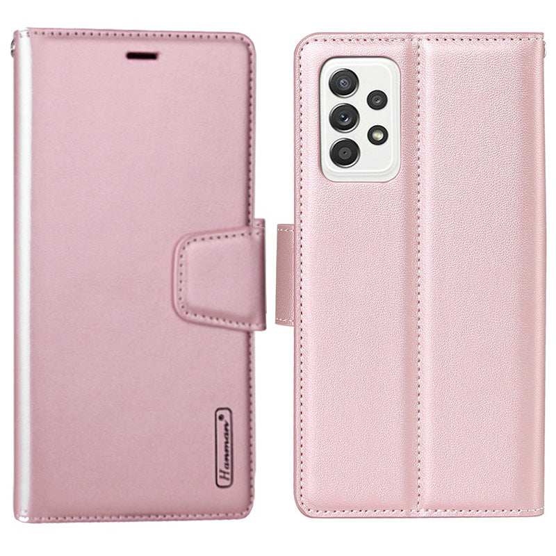 HANMAN Mill Series for Samsung Galaxy A52 4G / 5G / A52s 5G Wallet Case PU Leather Stand Magnetic Clasp Shockproof Cover