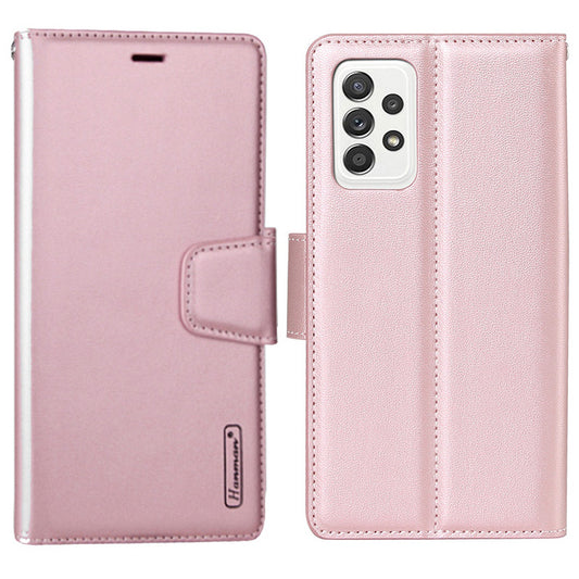 HANMAN Mill Series for Samsung Galaxy A52 4G / 5G / A52s 5G Wallet Case PU Leather Stand Magnetic Clasp Shockproof Cover