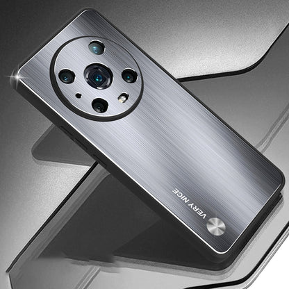 For Honor Magic4 Pro 5G Brushed Aluminium Alloy Back + TPU Frame Phone Case Precise Cutout Protective Cover