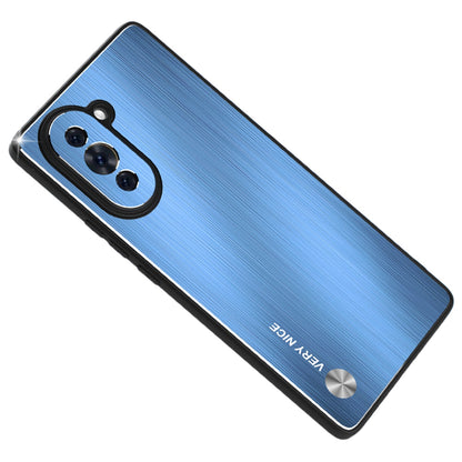 For Huawei nova 10 4G Brushed Surface Anti-drop Phone Case TPU Frame Aluminium Alloy Back Cover