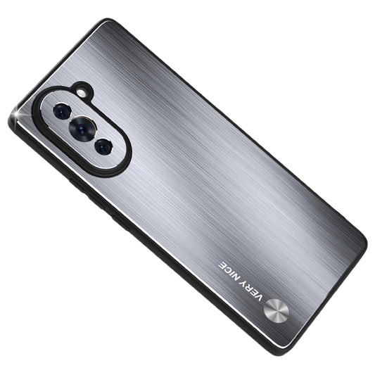 For Huawei nova 10 4G Brushed Surface Anti-drop Phone Case TPU Frame Aluminium Alloy Back Cover