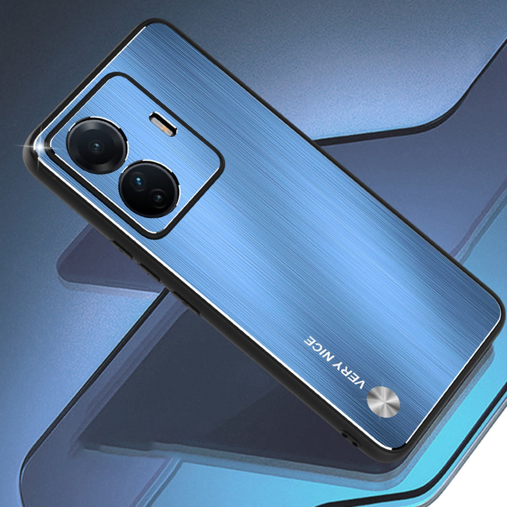 For vivo S15e 5G Brushed Surface Protective Phone Case TPU + Aluminium Alloy Shockproof Cover