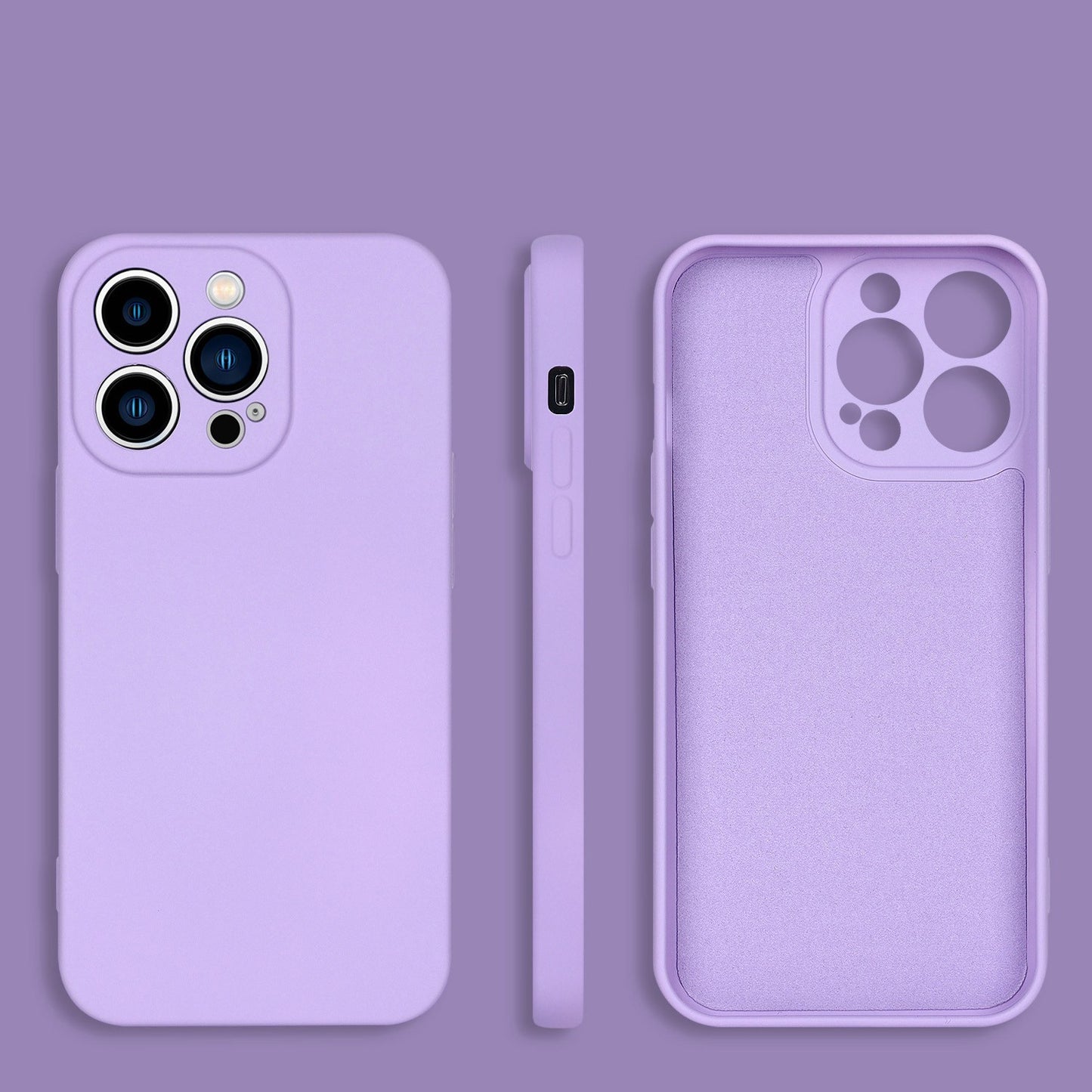 For iPhone 13 Pro 6.1 inch Rubberized TPU 2.2mm Thickness Anti-Drop Protective Shell Fiber Lining Anti-Scratch Cover