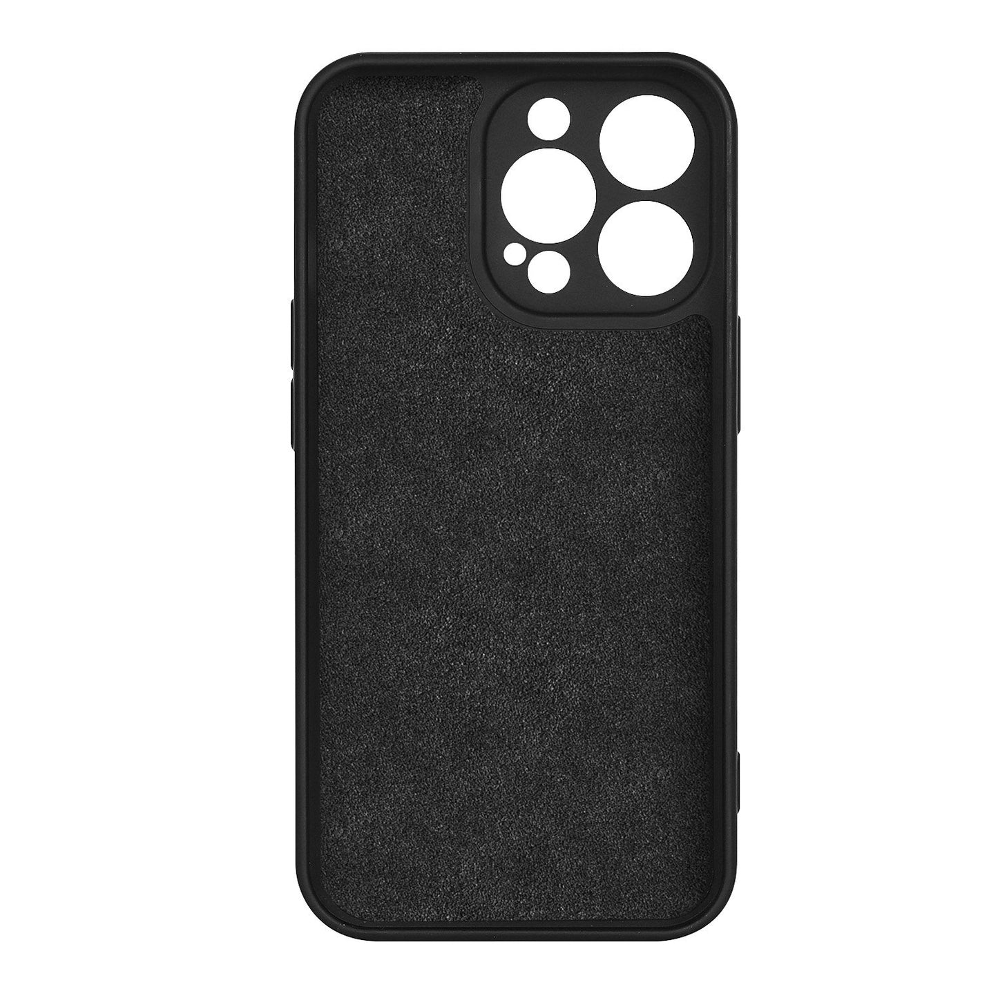 For iPhone 13 Pro 6.1 inch Rubberized TPU 2.2mm Thickness Anti-Drop Protective Shell Fiber Lining Anti-Scratch Cover