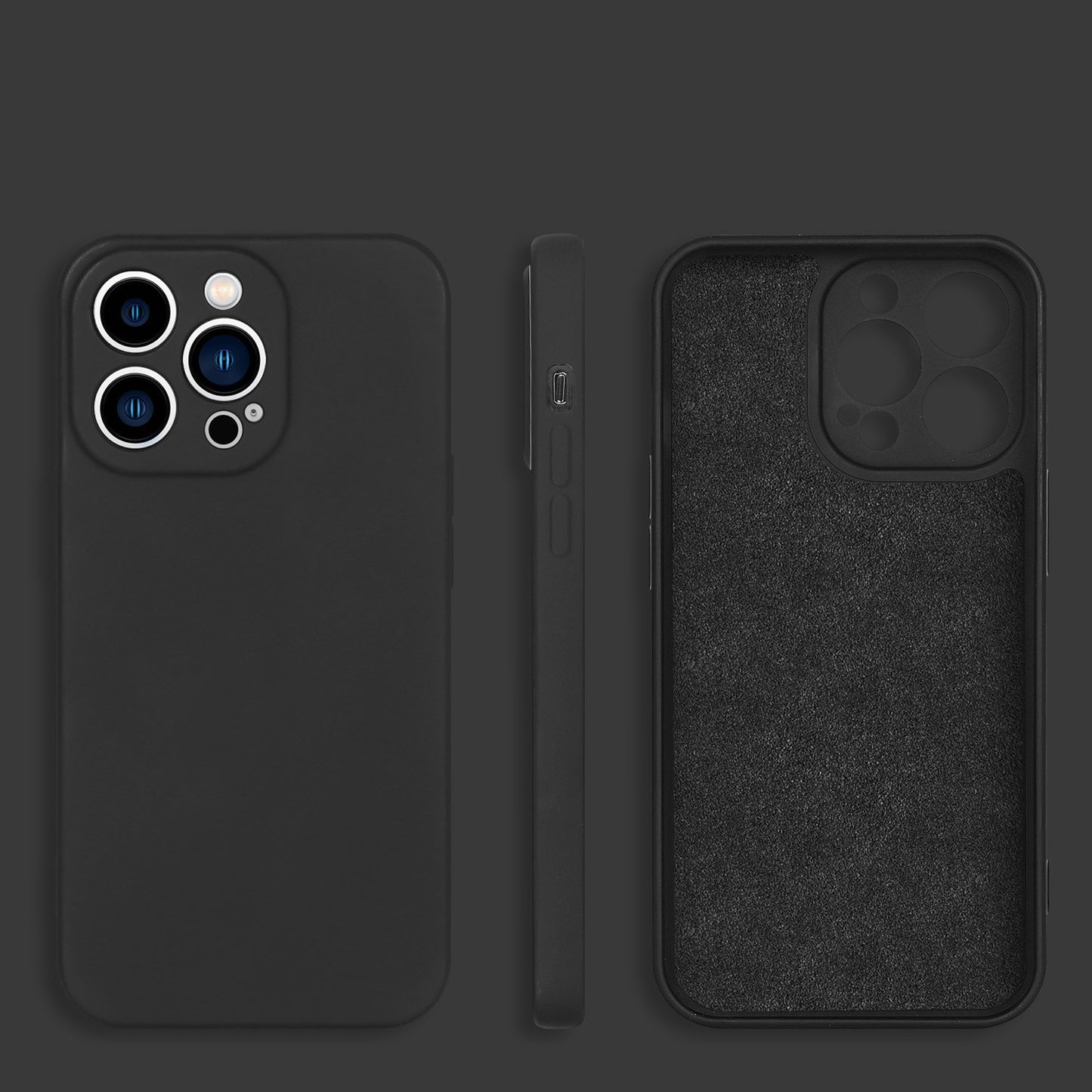 For iPhone 13 Pro 6.1 inch Rubberized TPU 2.2mm Thickness Anti-Drop Protective Shell Fiber Lining Anti-Scratch Cover