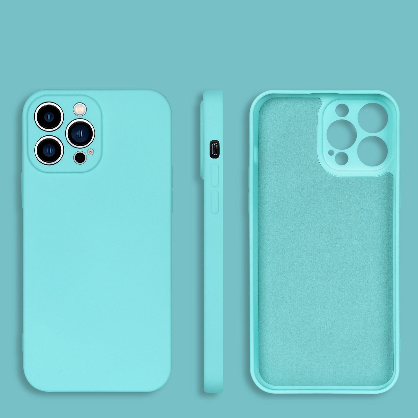 For iPhone 13 Pro 6.1 inch Rubberized TPU 2.2mm Thickness Anti-Drop Protective Shell Fiber Lining Anti-Scratch Cover