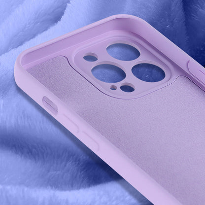 For iPhone 13 Pro 6.1 inch Rubberized TPU 2.2mm Thickness Anti-Drop Protective Shell Fiber Lining Anti-Scratch Cover