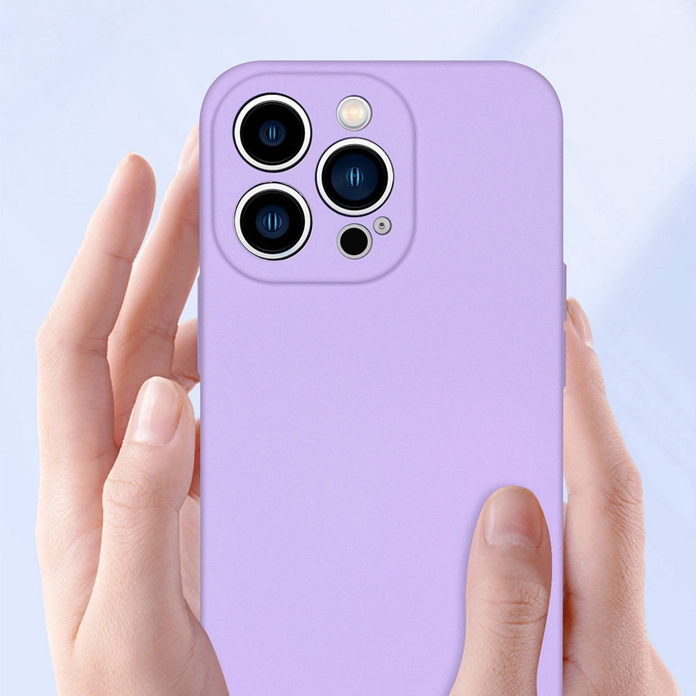 For iPhone 13 Pro 6.1 inch Rubberized TPU 2.2mm Thickness Anti-Drop Protective Shell Fiber Lining Anti-Scratch Cover