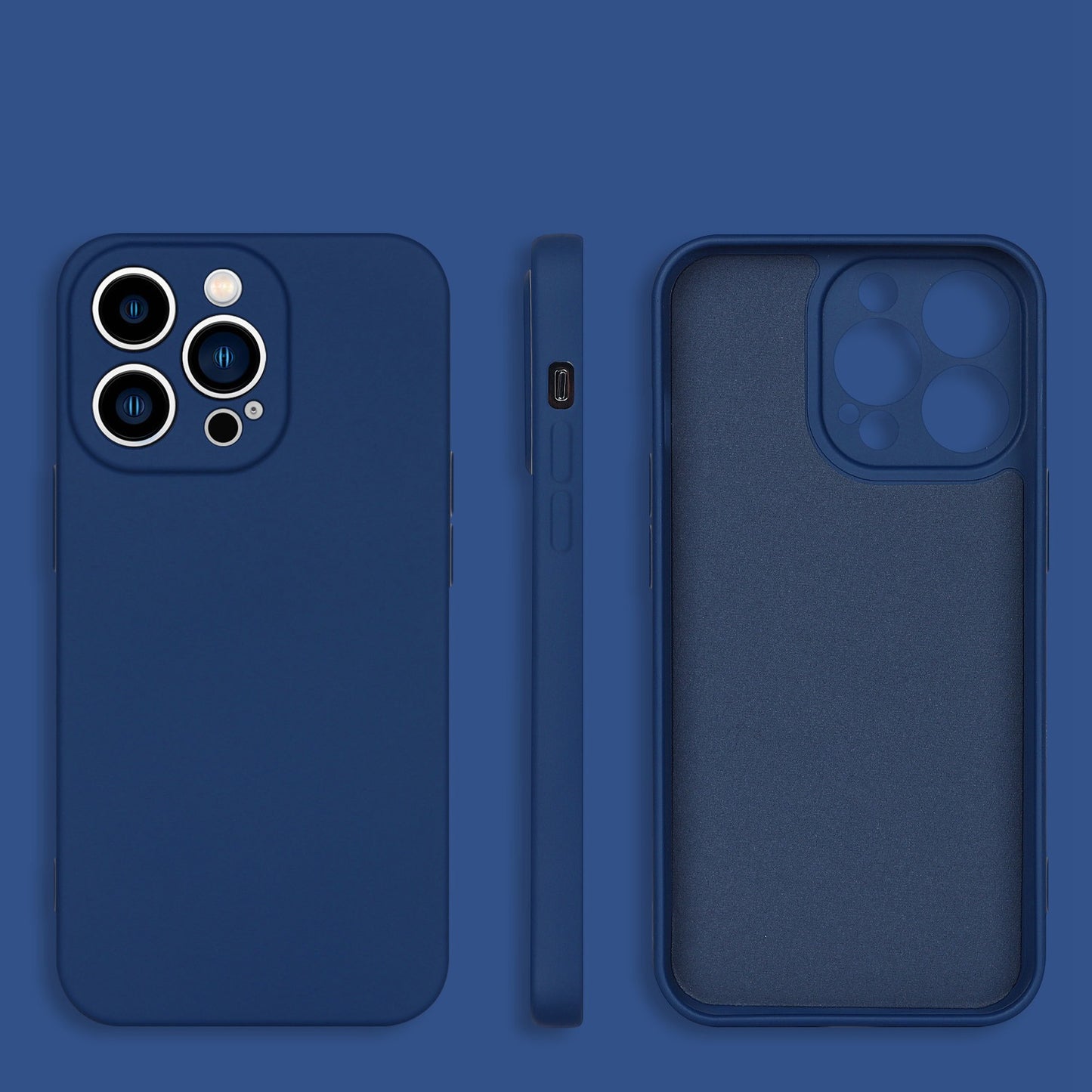 For iPhone 13 Pro 6.1 inch Rubberized TPU 2.2mm Thickness Anti-Drop Protective Shell Fiber Lining Anti-Scratch Cover