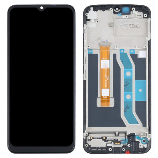 For Realme C21Y Grade S OEM LCD Screen and Digitizer Assembly + Frame Replacement Part (without Logo)