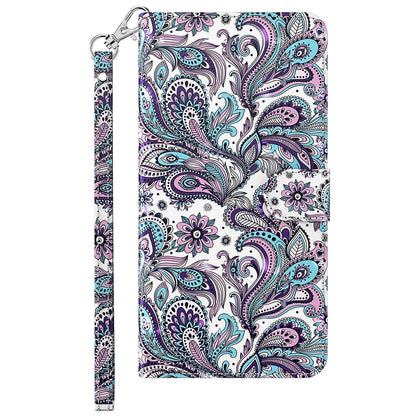 For Honor Magic4 Lite 4G / 5G PU Leather Flip Wallet Cover 3D Pattern Printing Stand Feature Magnetic Protective Phone Case with Strap