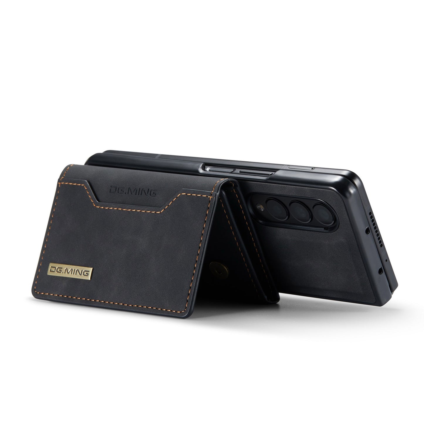 DG.MING M2 Series Phone Case for Samsung Galaxy Z Fold3 5G Shockproof Case Magnetic Absorption Detachable Wallet Phone Case Kickstand Protective Cover