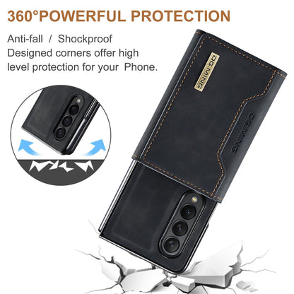 DG.MING M2 Series Phone Case for Samsung Galaxy Z Fold3 5G Shockproof Case Magnetic Absorption Detachable Wallet Phone Case Kickstand Protective Cover