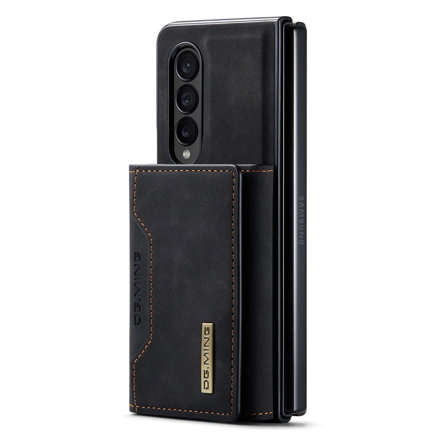 DG.MING M2 Series Phone Case for Samsung Galaxy Z Fold3 5G Shockproof Case Magnetic Absorption Detachable Wallet Phone Case Kickstand Protective Cover
