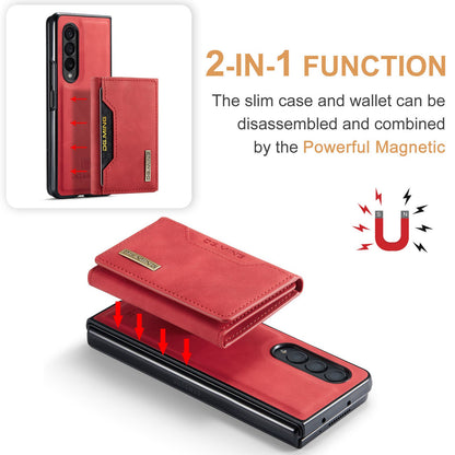 DG.MING M2 Series Phone Case for Samsung Galaxy Z Fold3 5G Shockproof Case Magnetic Absorption Detachable Wallet Phone Case Kickstand Protective Cover