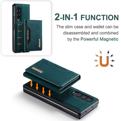 DG.MING M2 Series Phone Case for Samsung Galaxy Z Fold3 5G Shockproof Case Magnetic Absorption Detachable Wallet Phone Case Kickstand Protective Cover