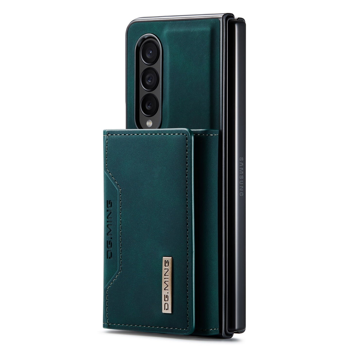 DG.MING M2 Series Phone Case for Samsung Galaxy Z Fold3 5G Shockproof Case Magnetic Absorption Detachable Wallet Phone Case Kickstand Protective Cover