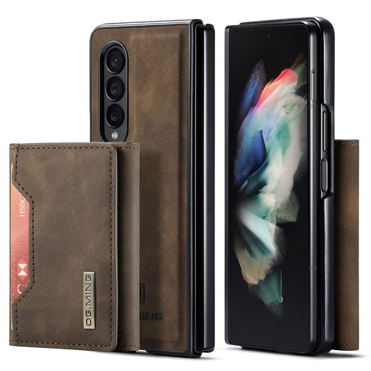 DG.MING M2 Series Phone Case for Samsung Galaxy Z Fold3 5G Shockproof Case Magnetic Absorption Detachable Wallet Phone Case Kickstand Protective Cover