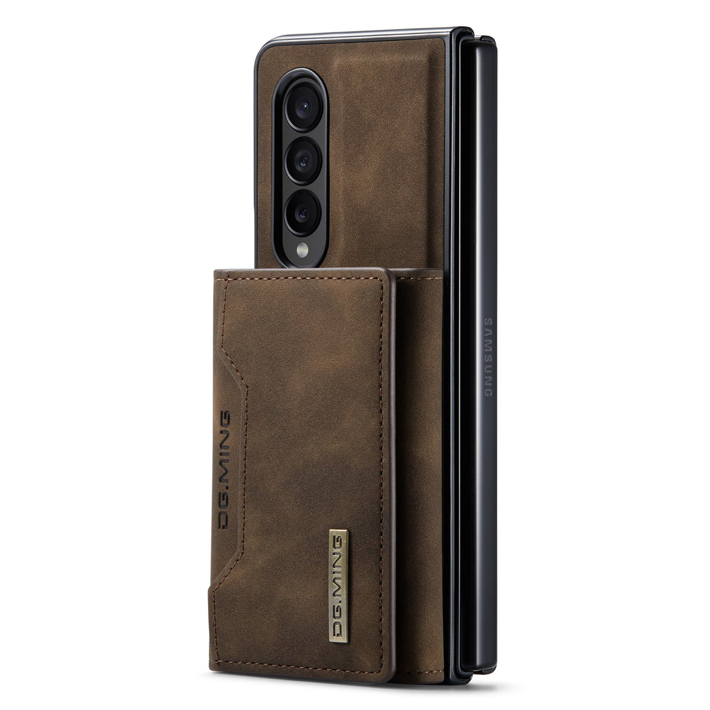 DG.MING M2 Series Phone Case for Samsung Galaxy Z Fold3 5G Shockproof Case Magnetic Absorption Detachable Wallet Phone Case Kickstand Protective Cover