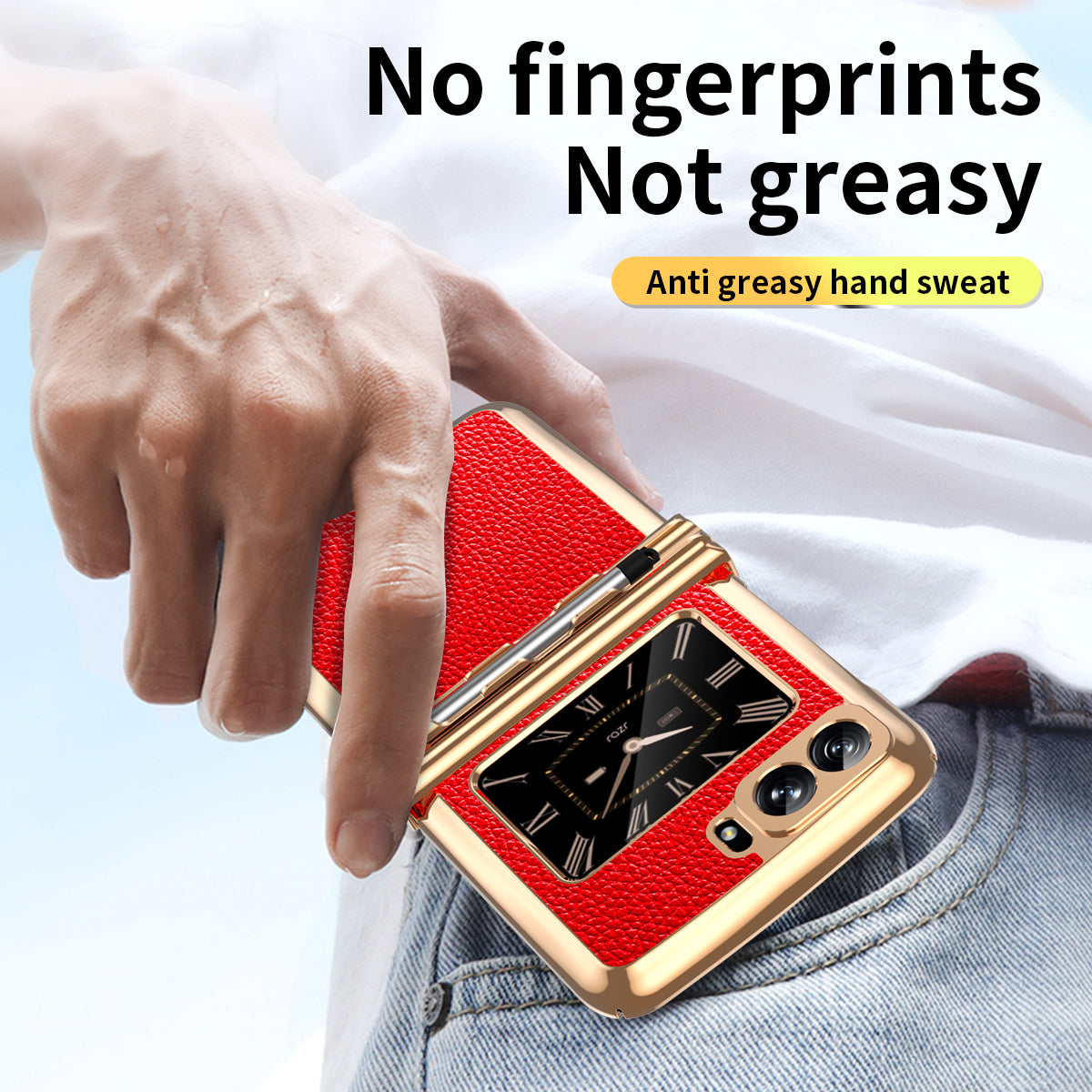 For Motorola Moto Razr 2022 5G Phone Case Shockproof Phone Cover Electroplating PU Leather + PC Phone Case with Pen