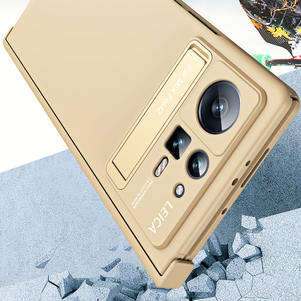 For Xiaomi Mix Fold 2 5G Phone Case Folding Anti-drop Phone Cover Hard PC Phone Case with Kickstand
