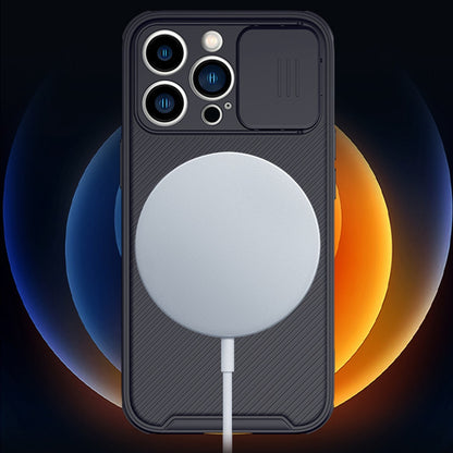 For iPhone 13 Pro 6.1 inch Cell Phone Case PC+TPU Mobile Cover Compatible with MagSafe Slide Camera Protection Shell