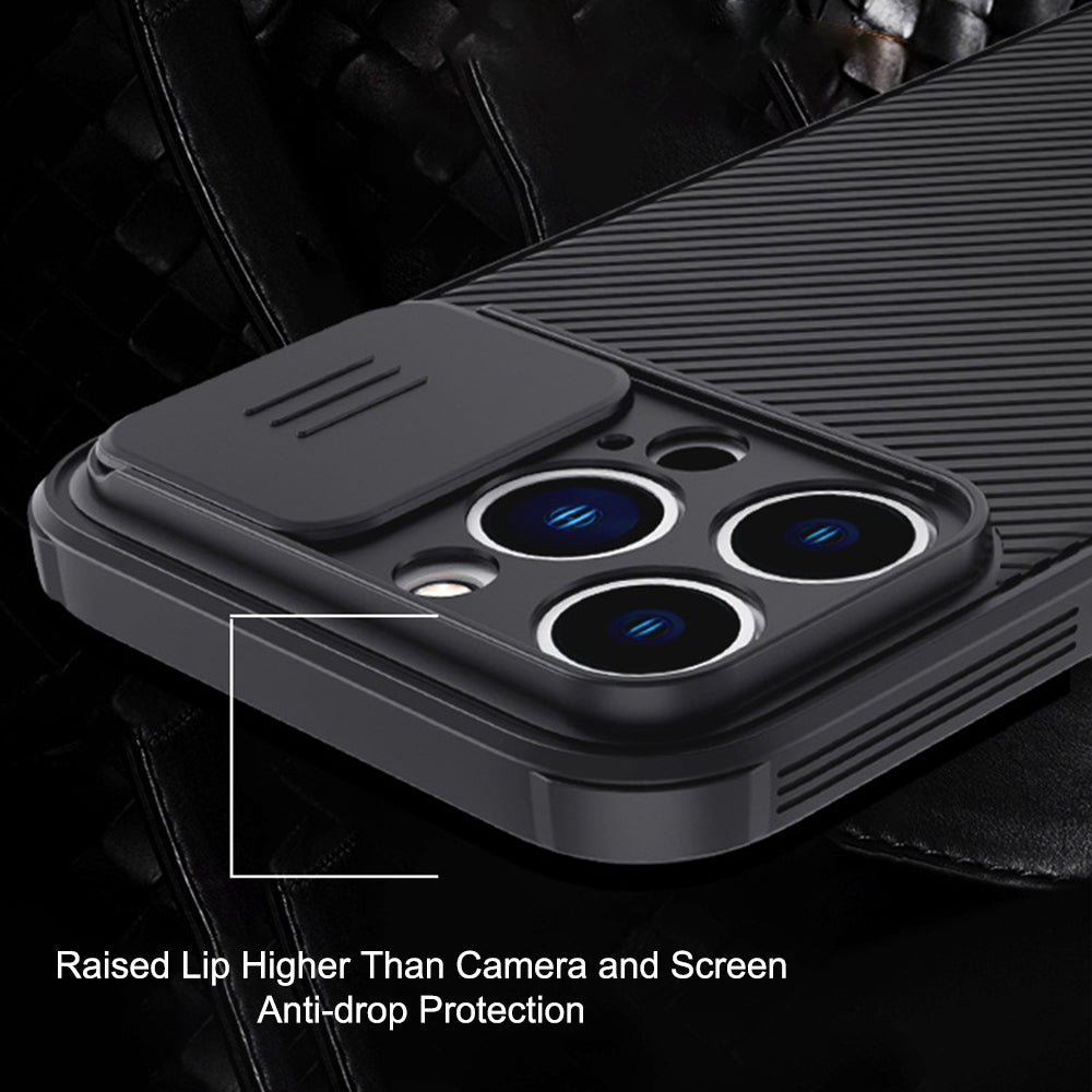 For iPhone 13 Pro 6.1 inch Cell Phone Case PC+TPU Mobile Cover Compatible with MagSafe Slide Camera Protection Shell