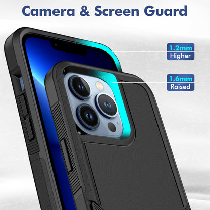 For iPhone 13 Pro 6.1 inch Anti-dust Drop Protection Phone Case Hard PC + Soft TPU Anti-scratch Phone Cover