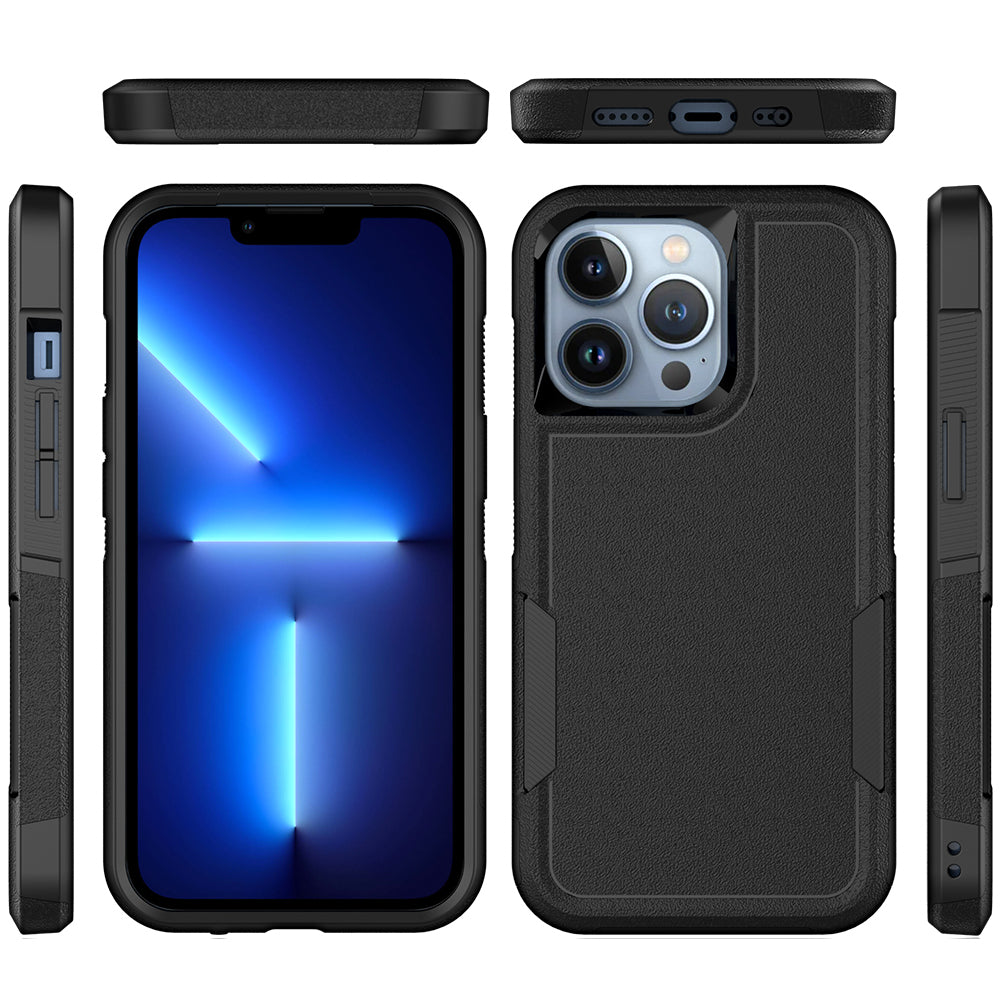 For iPhone 13 Pro 6.1 inch Anti-dust Drop Protection Phone Case Hard PC + Soft TPU Anti-scratch Phone Cover