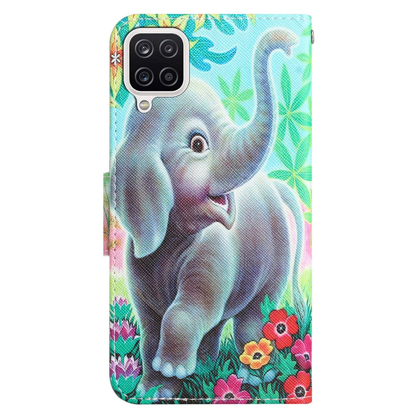 For Samsung Galaxy A12 Cross Texture Full Protection Stand Wallet Case Pattern Printing PU Leather Phone Cover