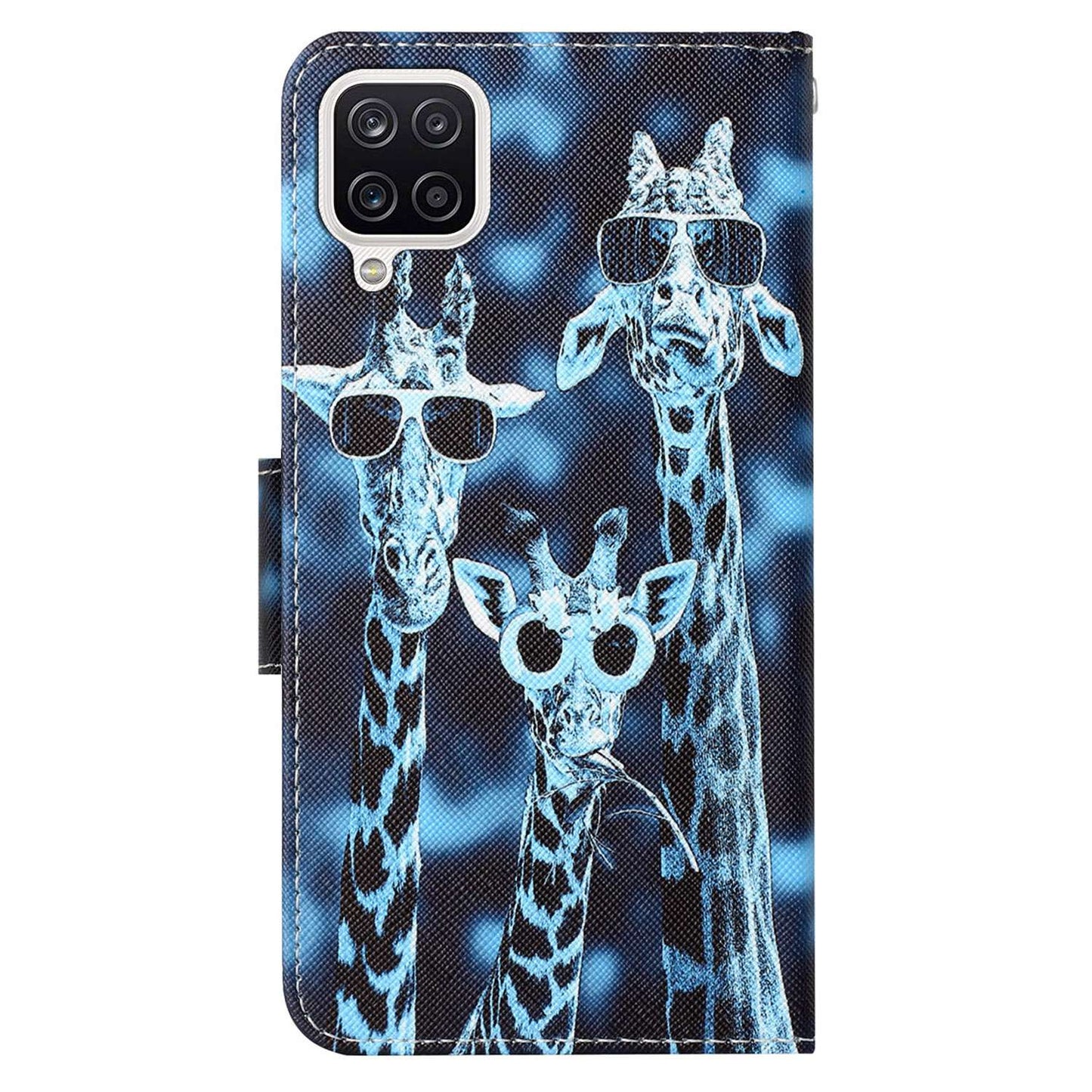 For Samsung Galaxy A12 Cross Texture Full Protection Stand Wallet Case Pattern Printing PU Leather Phone Cover