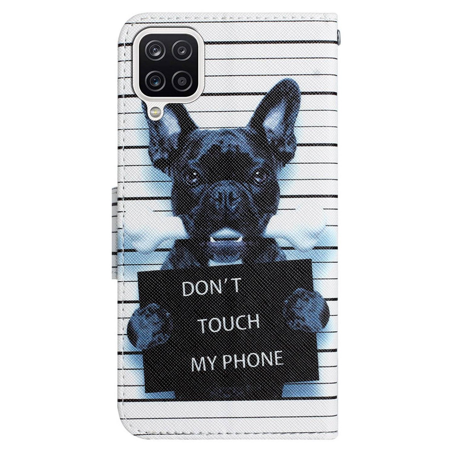 For Samsung Galaxy A12 Cross Texture Full Protection Stand Wallet Case Pattern Printing PU Leather Phone Cover