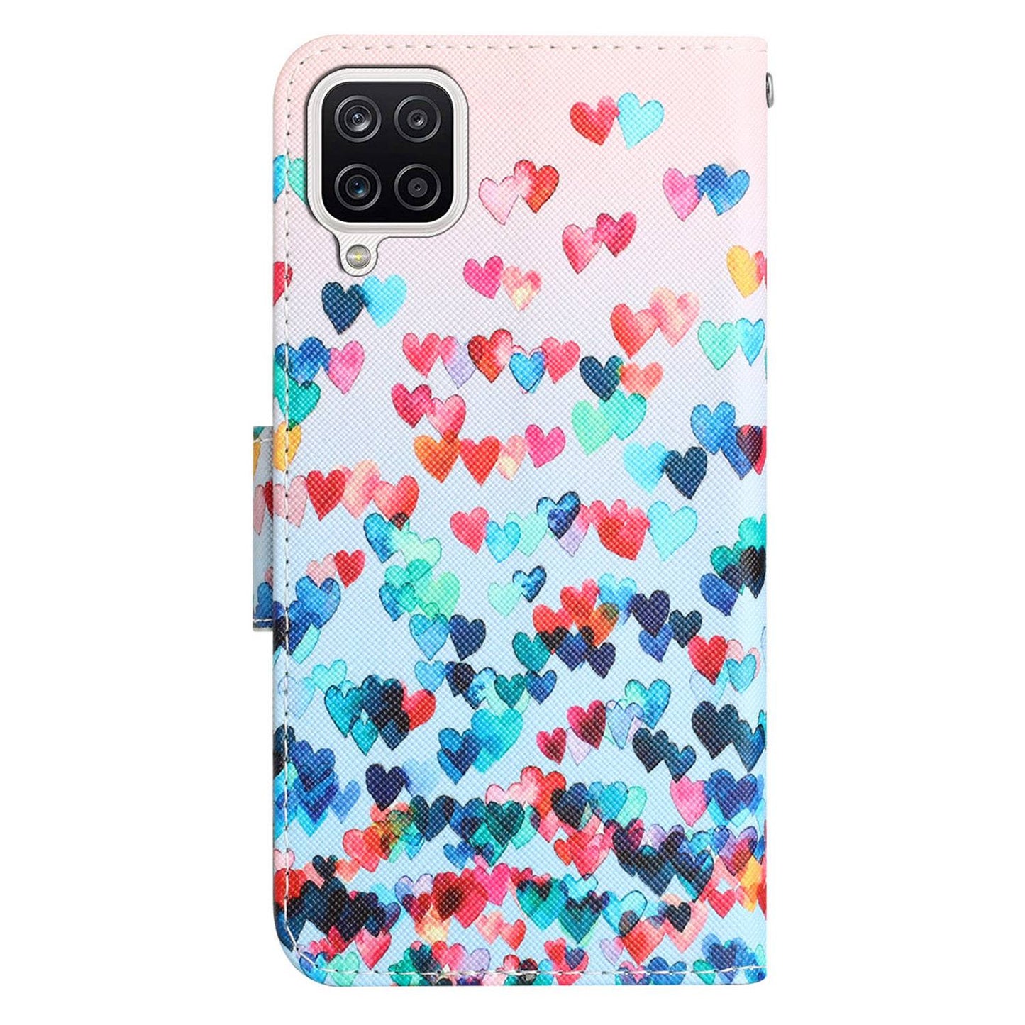 For Samsung Galaxy A12 Cross Texture Full Protection Stand Wallet Case Pattern Printing PU Leather Phone Cover