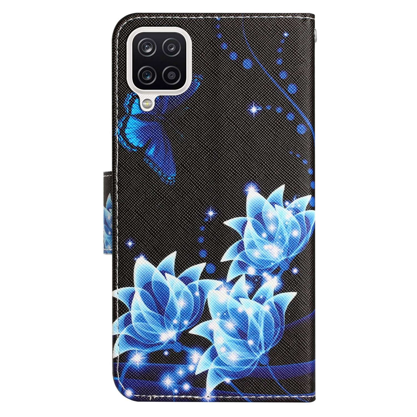 For Samsung Galaxy A12 Cross Texture Full Protection Stand Wallet Case Pattern Printing PU Leather Phone Cover
