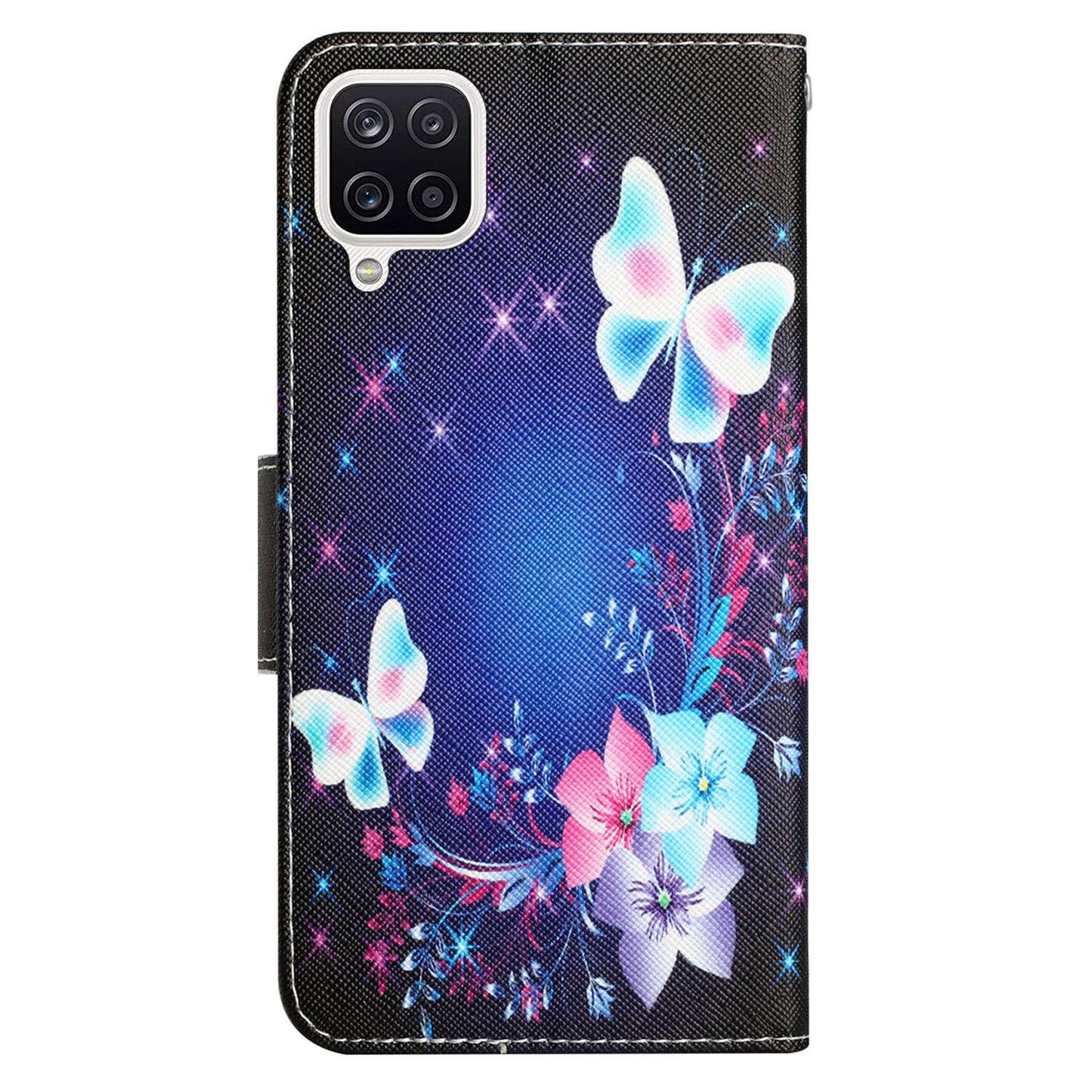 For Samsung Galaxy A12 Cross Texture Full Protection Stand Wallet Case Pattern Printing PU Leather Phone Cover