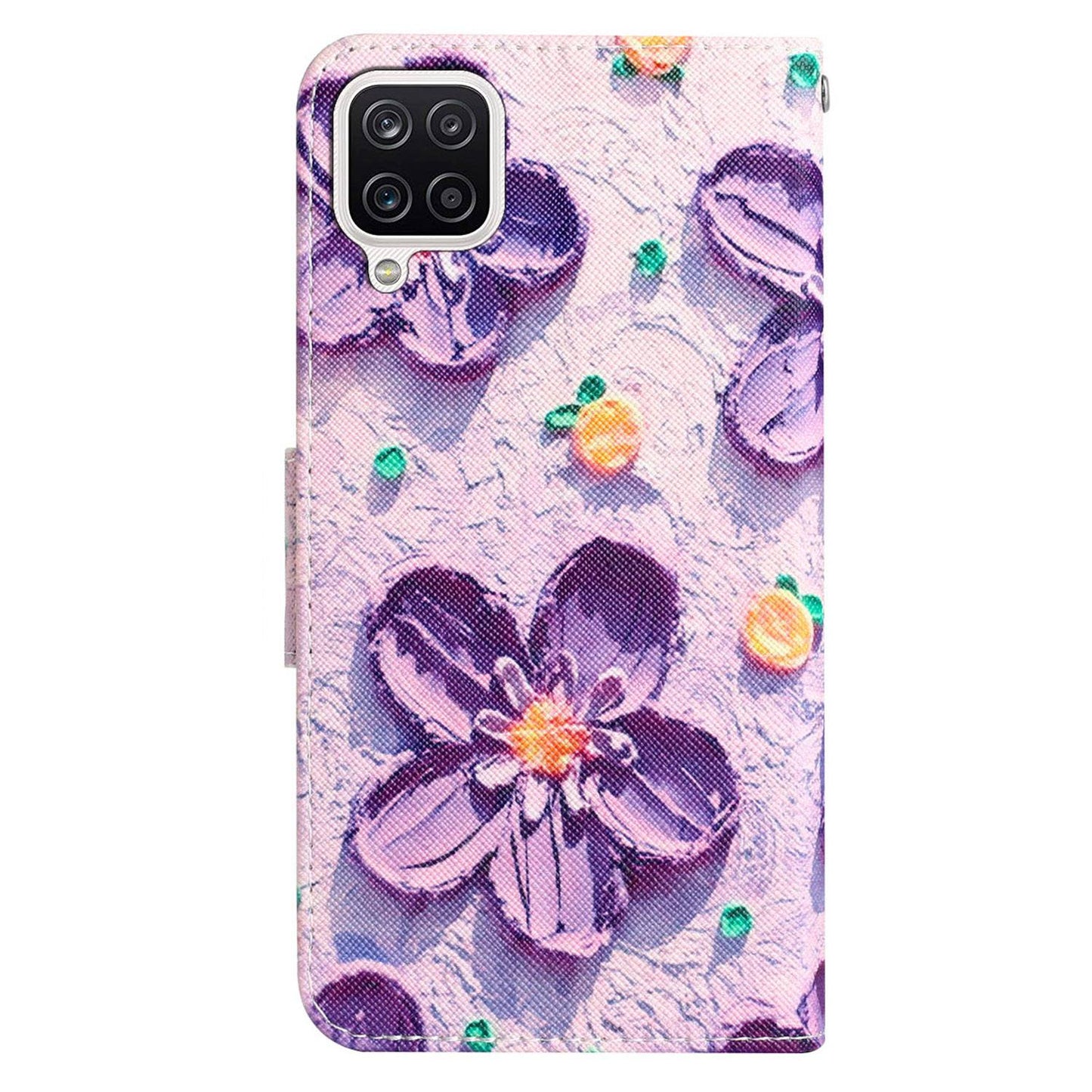 For Samsung Galaxy A12 Cross Texture Full Protection Stand Wallet Case Pattern Printing PU Leather Phone Cover