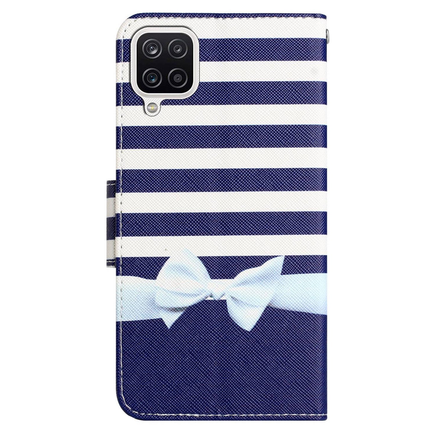 For Samsung Galaxy A12 Cross Texture Full Protection Stand Wallet Case Pattern Printing PU Leather Phone Cover