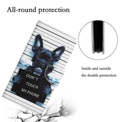 For Samsung Galaxy A52 4G / 5G / A52s 5G Pattern Printing Stand Wallet Cover Cross Texture PU Leather Anti-drop Phone Case