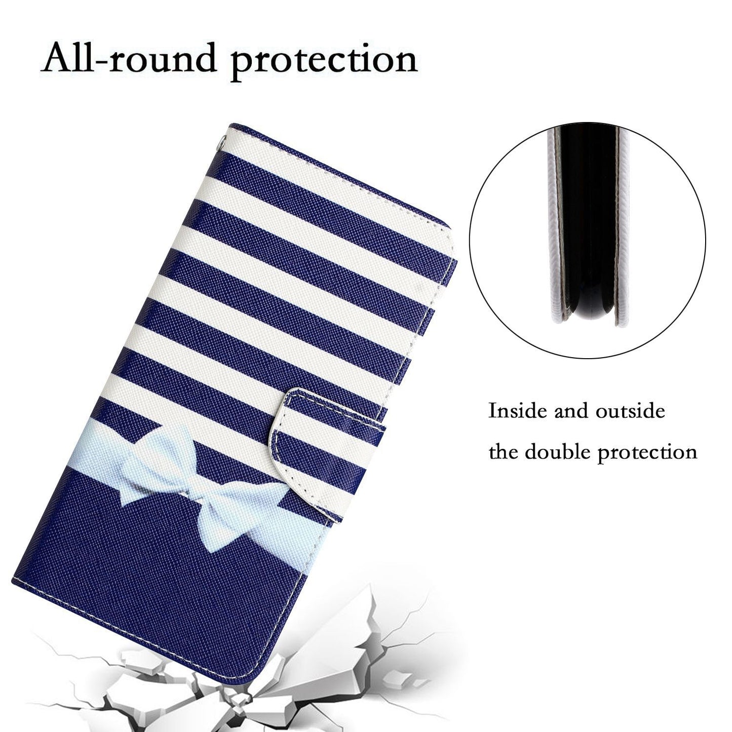For Samsung Galaxy A52 4G / 5G / A52s 5G Pattern Printing Stand Wallet Cover Cross Texture PU Leather Anti-drop Phone Case