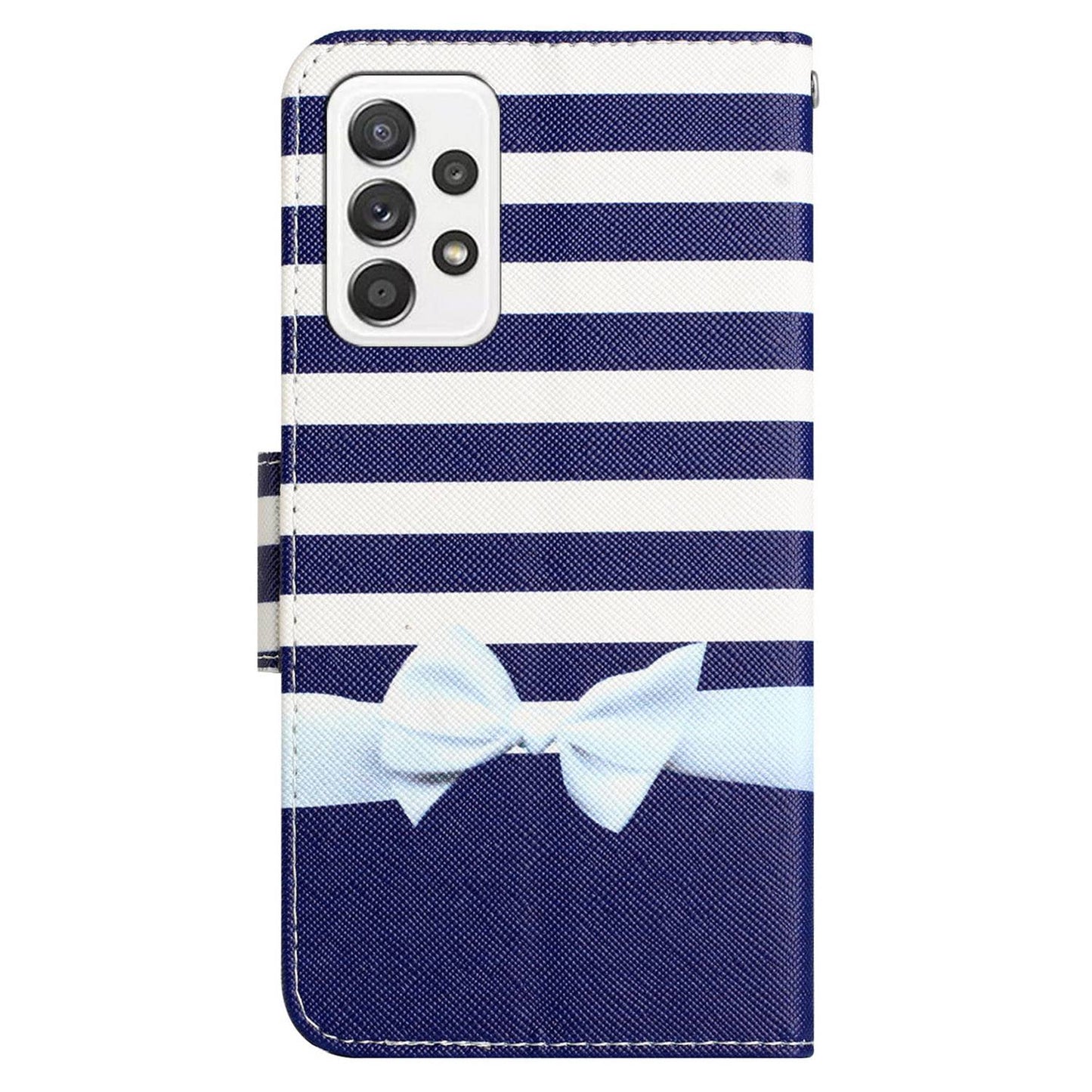For Samsung Galaxy A52 4G / 5G / A52s 5G Pattern Printing Stand Wallet Cover Cross Texture PU Leather Anti-drop Phone Case