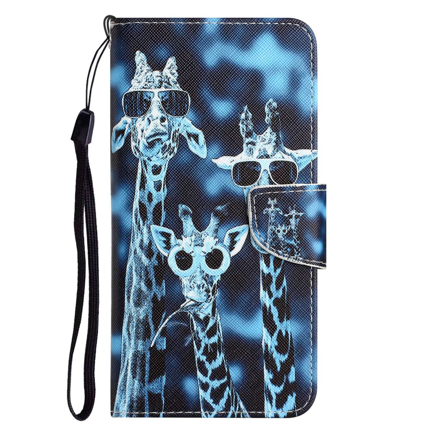 For Samsung Galaxy A52 4G / 5G / A52s 5G Pattern Printing Stand Wallet Cover Cross Texture PU Leather Anti-drop Phone Case