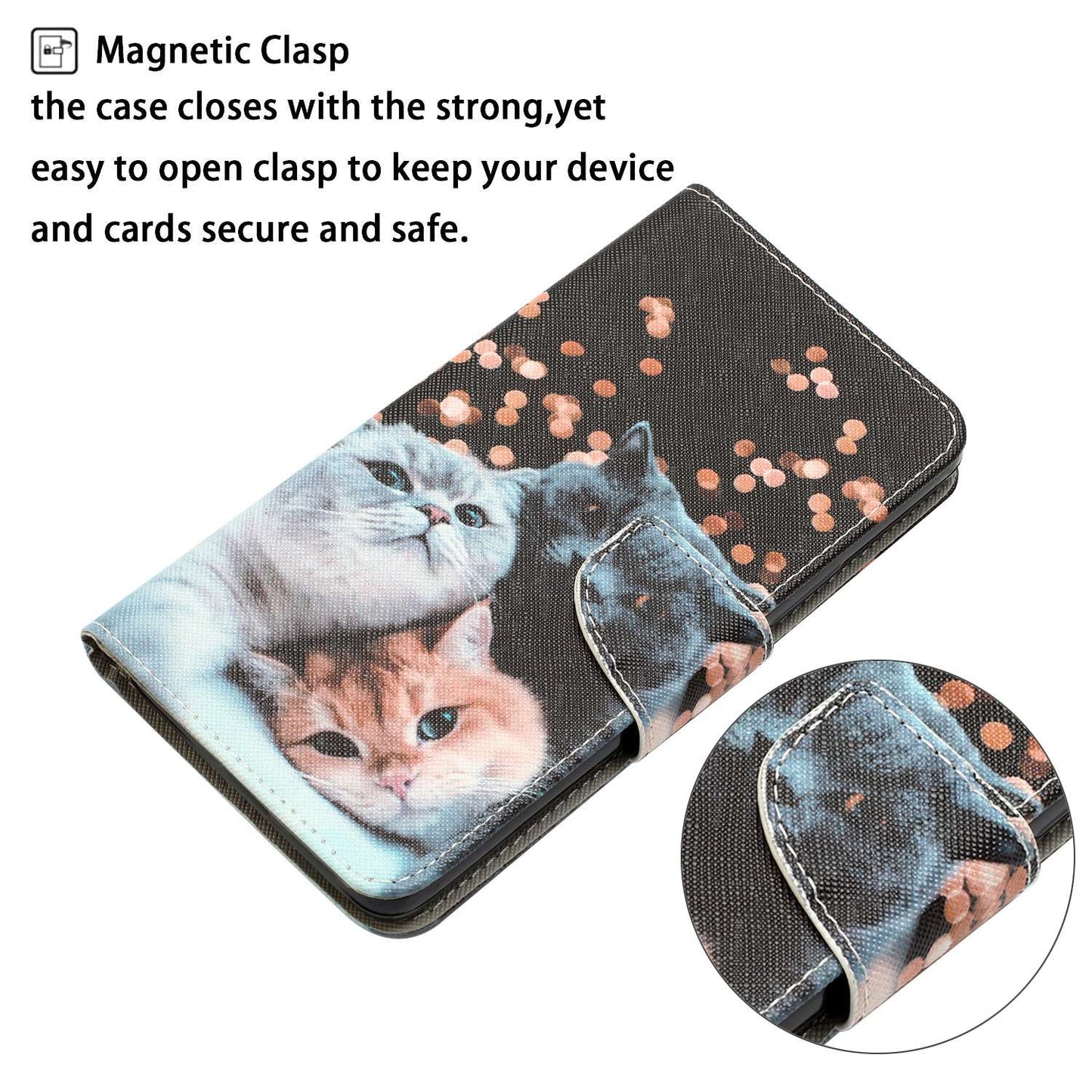 For Samsung Galaxy A52 4G / 5G / A52s 5G Pattern Printing Stand Wallet Cover Cross Texture PU Leather Anti-drop Phone Case