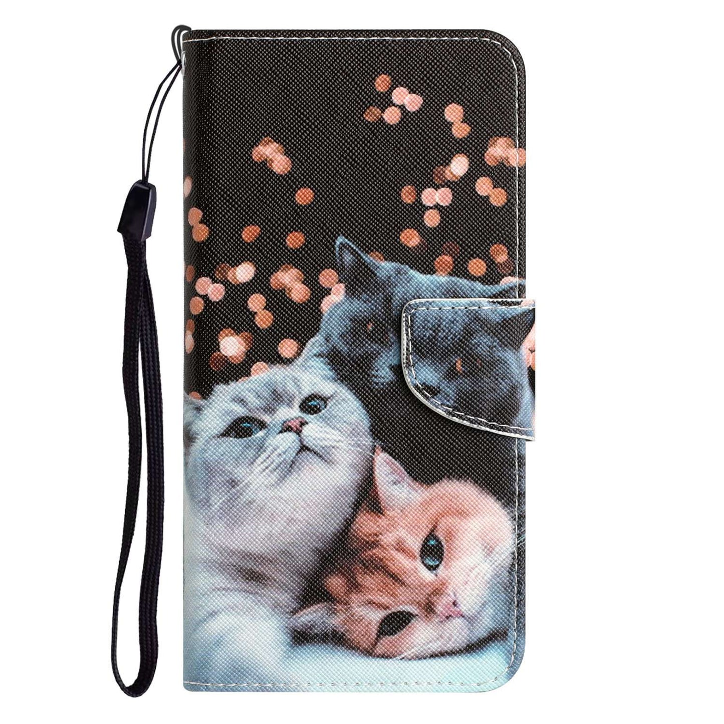 For Samsung Galaxy A52 4G / 5G / A52s 5G Pattern Printing Stand Wallet Cover Cross Texture PU Leather Anti-drop Phone Case