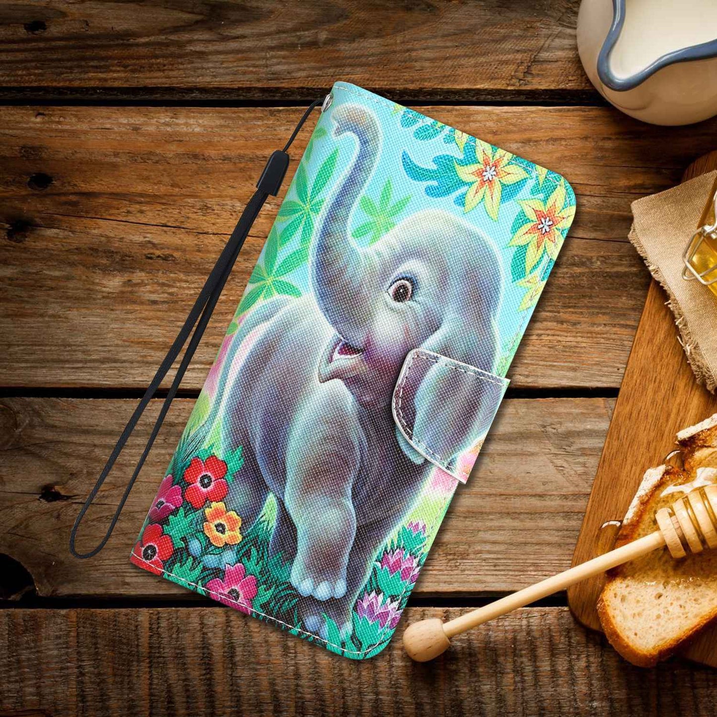For Samsung Galaxy A52 4G / 5G / A52s 5G Pattern Printing Stand Wallet Cover Cross Texture PU Leather Anti-drop Phone Case