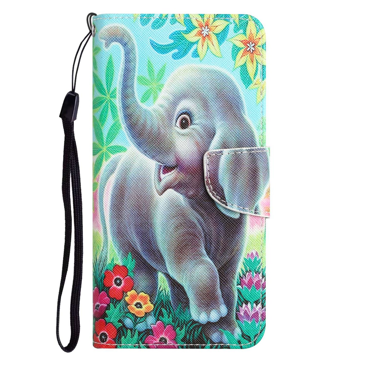 For Samsung Galaxy A52 4G / 5G / A52s 5G Pattern Printing Stand Wallet Cover Cross Texture PU Leather Anti-drop Phone Case