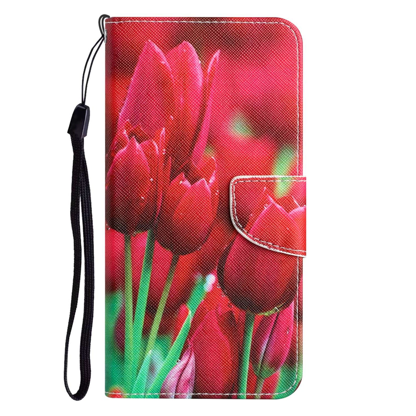 For Samsung Galaxy A52 4G / 5G / A52s 5G Pattern Printing Stand Wallet Cover Cross Texture PU Leather Anti-drop Phone Case